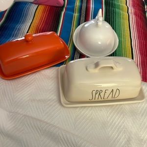 3 different Butter Dishes..